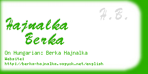 hajnalka berka business card